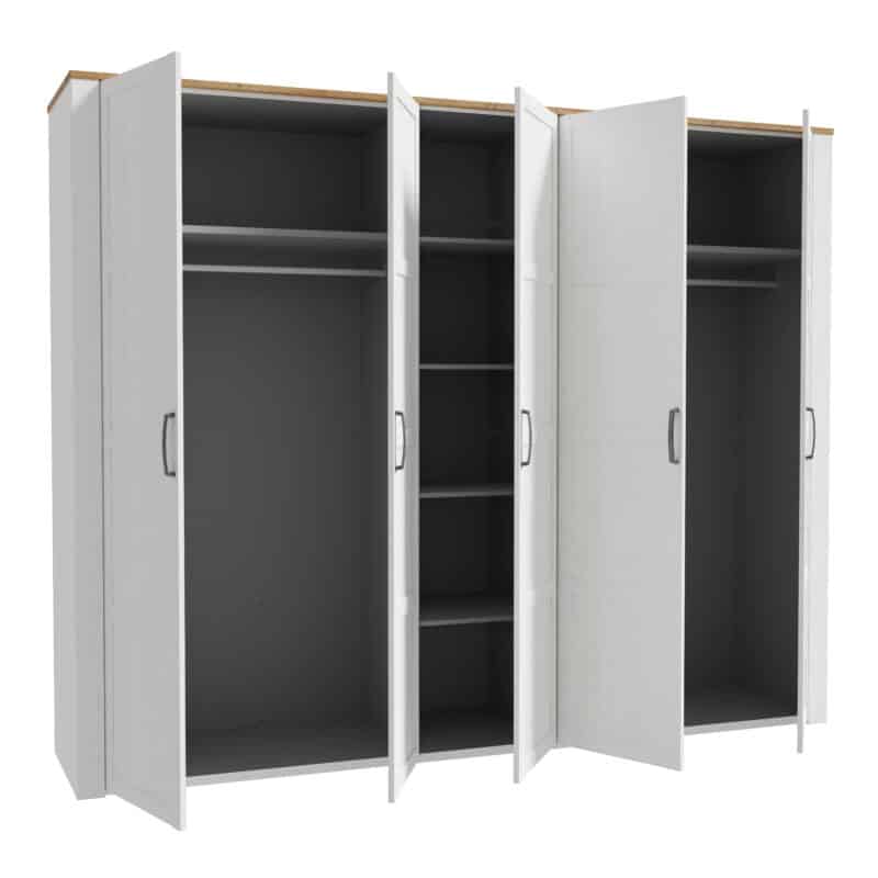 Furniture To Go Bohol 5 Door White Wardrobe The Home and Office Stores