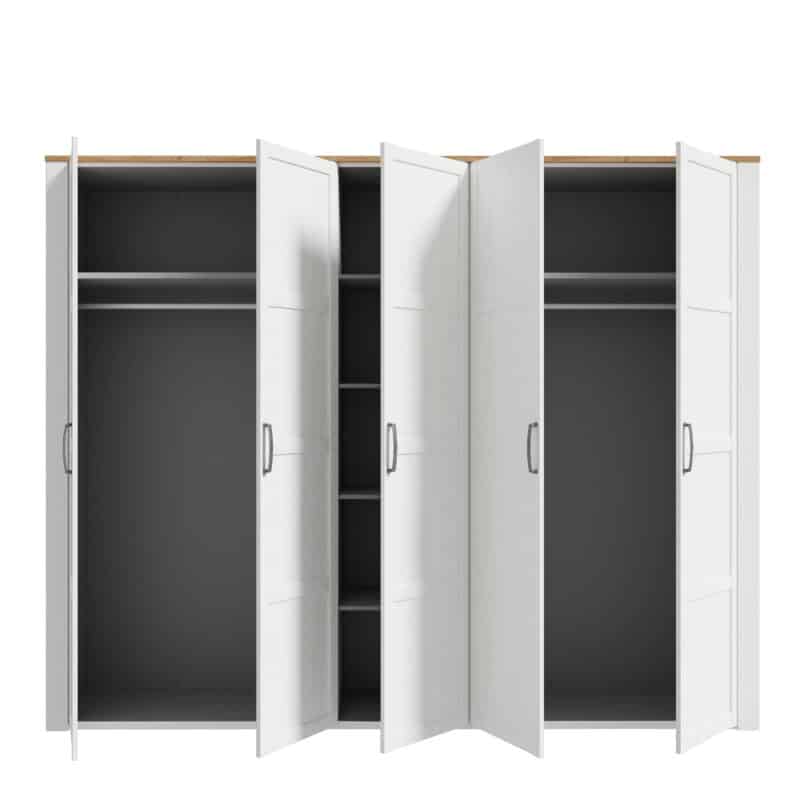 Furniture To Go Bohol 5 Door White Wardrobe The Home and Office Stores