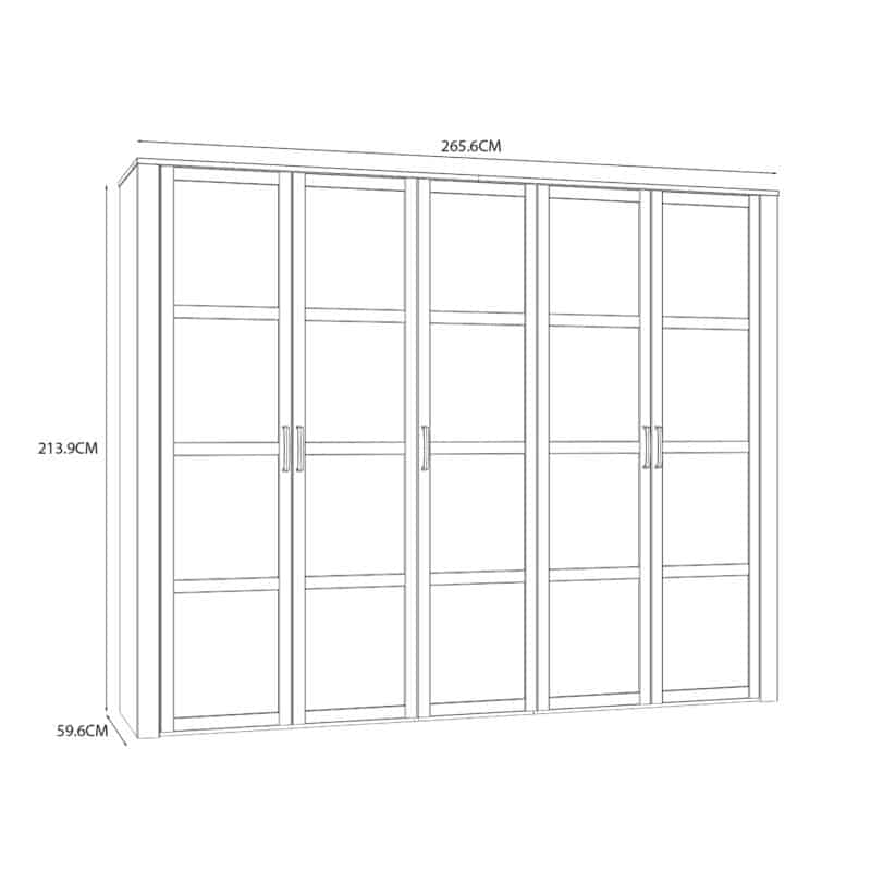 Furniture To Go Bohol 5 Door White Wardrobe The Home and Office Stores