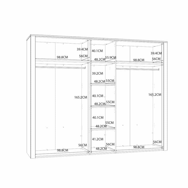 Furniture To Go Bohol 5 Door White Wardrobe The Home and Office Stores