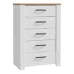 Furniture To Go Bohol 5 drawer narrow white chest