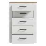 Furniture To Go Bohol 5 Drawer Narrow White Chest The Home and Office Stores