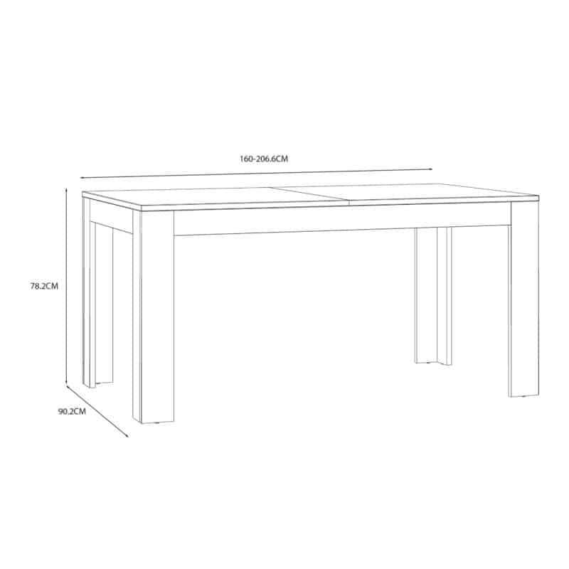 Furniture To Go Bohol Extending Grey Dining Table The Home and Office Stores