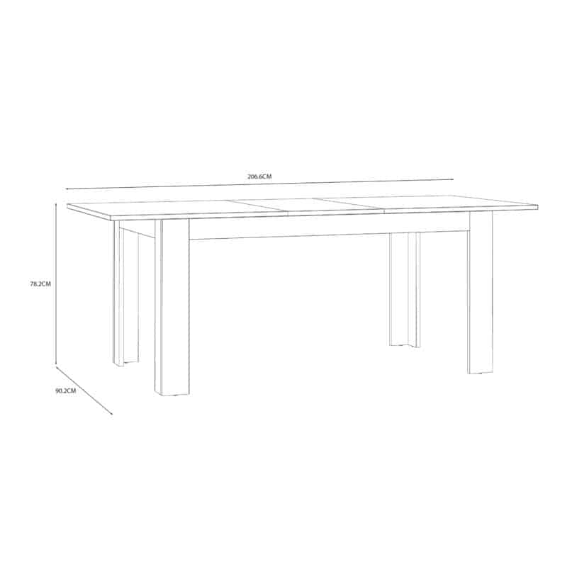 Furniture To Go Bohol Extending Grey Dining Table The Home and Office Stores