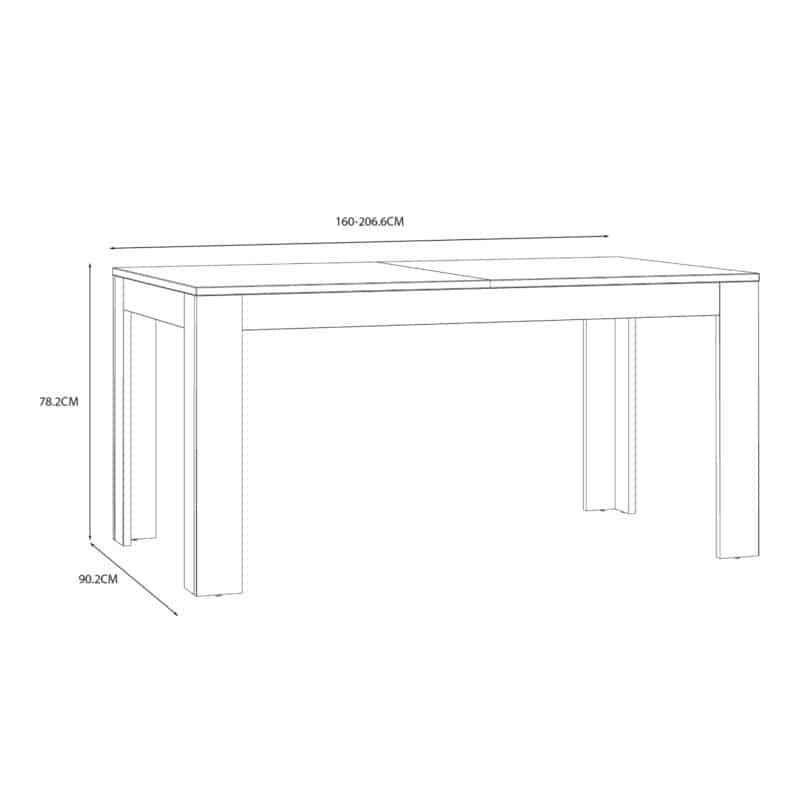 Furniture To Go Bohol Extending White Dining Table The Home and Office Stores