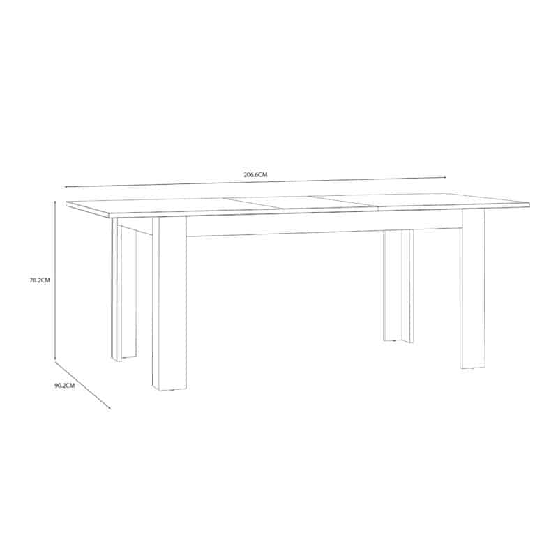 Furniture To Go Bohol Extending White Dining Table The Home and Office Stores