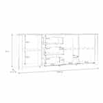 Furniture To Go Bohol Wide 3 Door 3 Drawer Grey Sideboard The Home and Office Stores