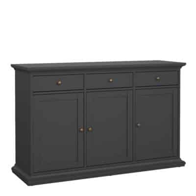 Furniture To Go Paris 3 drawer 3 door Sideboard matt grey