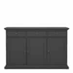 Furniture To Go Paris 3 Drawer 3 Door Sideboard Matt Grey The Home and Office Stores