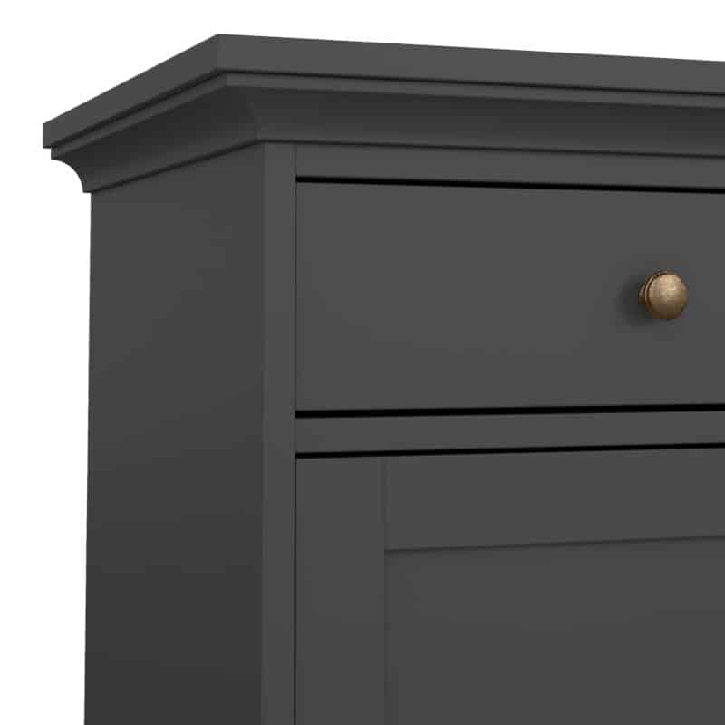 Furniture To Go Paris 3 Drawer 3 Door Sideboard Matt Grey The Home and Office Stores