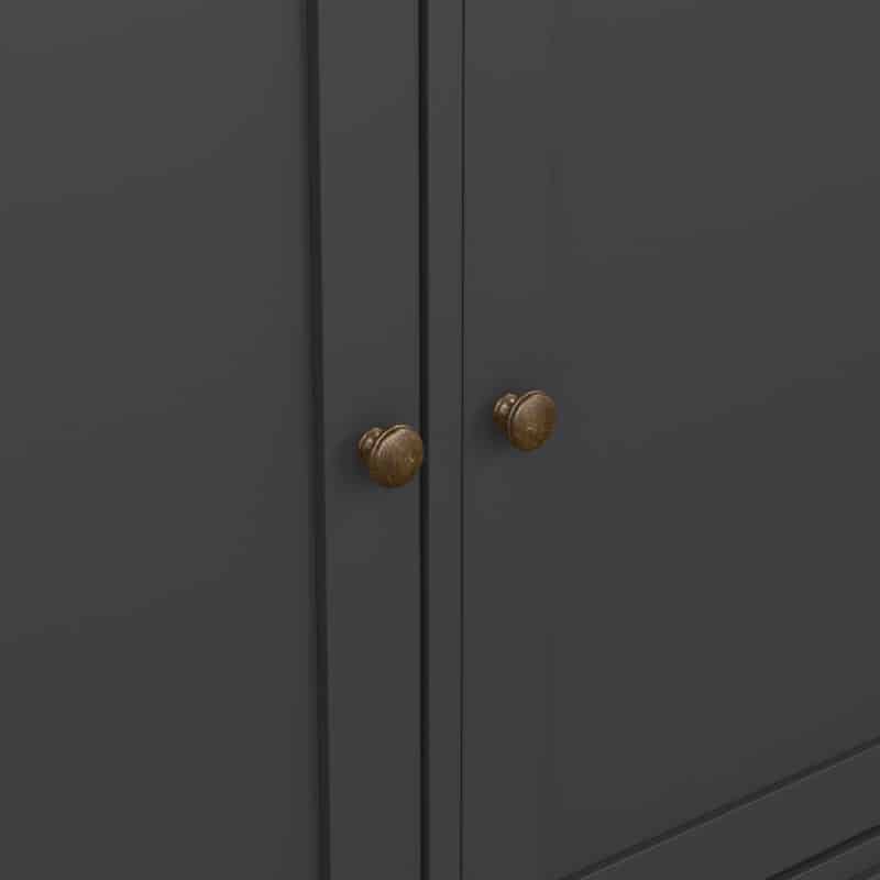 Furniture To Go Paris 3 Drawer 3 Door Sideboard Matt Grey The Home and Office Stores