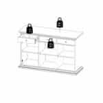 Furniture To Go Paris 3 Drawer 3 Door Sideboard Matt Grey The Home and Office Stores