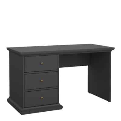 Furniture To Go Paris 3 drawer desk matt grey