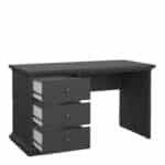 Furniture To Go Paris 3 Drawer Desk Matt Grey The Home and Office Stores