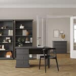 Furniture To Go Paris 3 Drawer Desk Matt Grey The Home and Office Stores