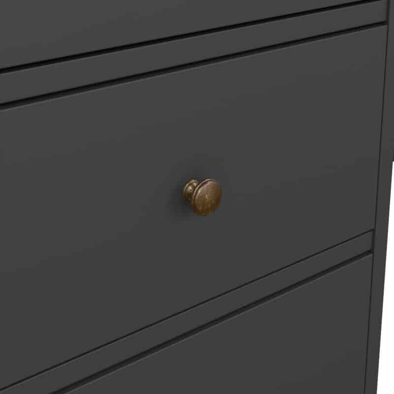 Furniture To Go Paris 3 Drawer Desk Matt Grey The Home and Office Stores