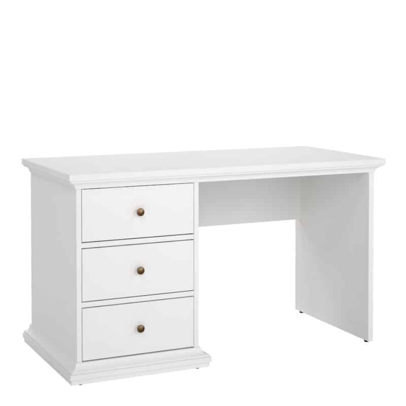 Furniture To Go Paris 3 drawer desk white