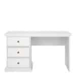 Furniture To Go Paris 3 Drawer Desk White The Home and Office Stores