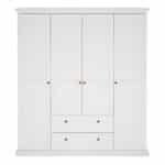 Furniture To Go Paris 4 Door Wardrobe 2 Drawers White The Home and Office Stores