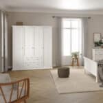 Furniture To Go Paris 4 Door Wardrobe 2 Drawers White The Home and Office Stores