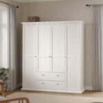 Furniture To Go Paris 4 Door Wardrobe 2 Drawers White The Home and Office Stores