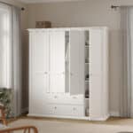 Furniture To Go Paris 4 Door Wardrobe 2 Drawers White The Home and Office Stores