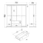 Furniture To Go Paris 4 Door Wardrobe 2 Drawers White The Home and Office Stores
