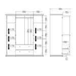 Furniture To Go Paris 4 Door Wardrobe 2 Drawers White The Home and Office Stores