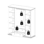 Furniture To Go Paris 4 Door Wardrobe 2 Drawers White The Home and Office Stores
