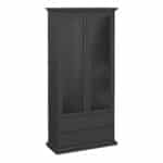 Furniture To Go Paris China Cabinet 2 glass doors 2 drawers matt grey