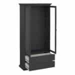 Furniture To Go Paris China Cabinet 2 Glass Doors 2 Drawers Matt Grey The Home and Office Stores