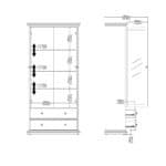 Furniture To Go Paris China Cabinet 2 Glass Doors 2 Drawers Matt Grey The Home and Office Stores