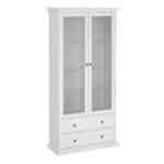 Furniture To Go Paris China Cabinet 2 glass doors 2 drawers white
