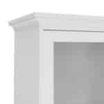 Furniture To Go Paris China Cabinet 2 Glass Doors 2 Drawers White The Home and Office Stores