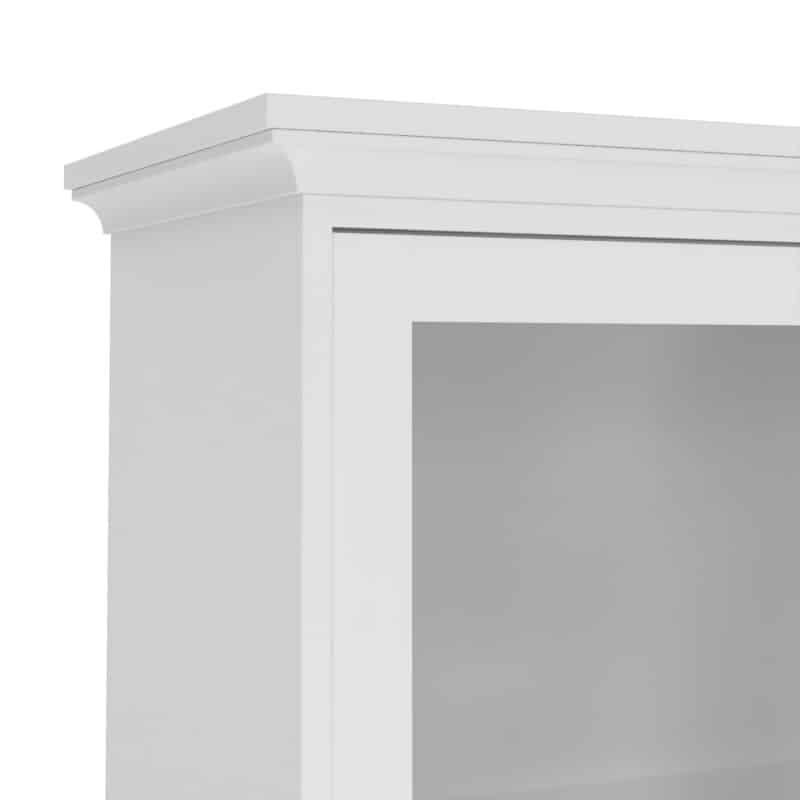 Furniture To Go Paris China Cabinet 2 Glass Doors 2 Drawers White The Home and Office Stores