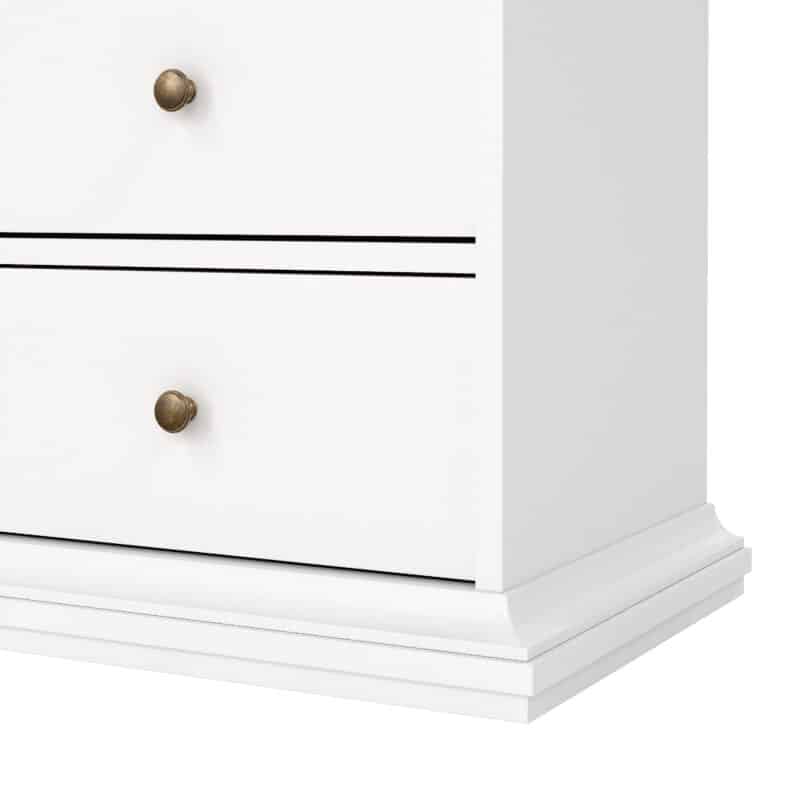 Furniture To Go Paris China Cabinet 2 Glass Doors 2 Drawers White The Home and Office Stores