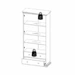 Furniture To Go Paris China Cabinet 2 Glass Doors 2 Drawers White The Home and Office Stores