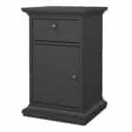 Furniture To Go Paris Nightstand 1 Door 1 Drawer Matt Grey The Home and Office Stores