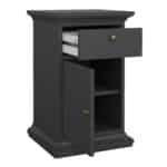 Furniture To Go Paris Nightstand 1 Door 1 Drawer Matt Grey The Home and Office Stores