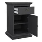 Furniture To Go Paris Nightstand 1 Door 1 Drawer Matt Grey The Home and Office Stores