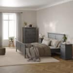 Furniture To Go Paris Nightstand 1 Door 1 Drawer Matt Grey The Home and Office Stores