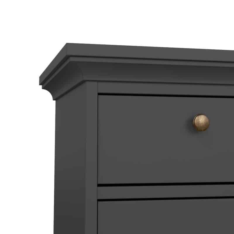 Furniture To Go Paris Nightstand 1 Door 1 Drawer Matt Grey The Home and Office Stores