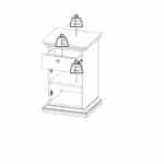 Furniture To Go Paris Nightstand 1 Door 1 Drawer Matt Grey The Home and Office Stores