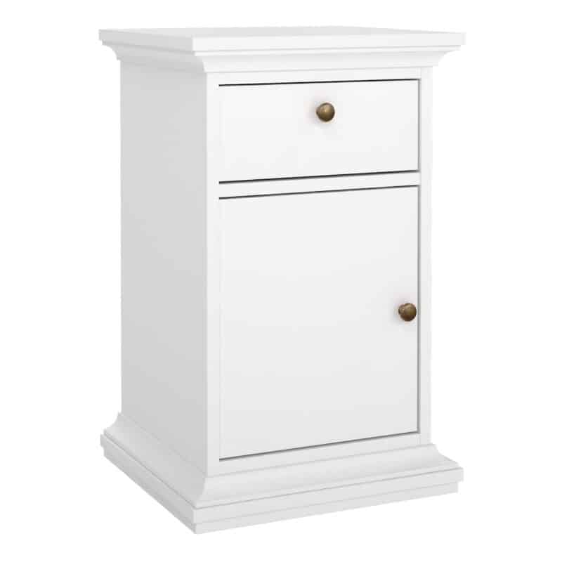 Furniture To Go Paris Nightstand 1 door 1 drawer white
