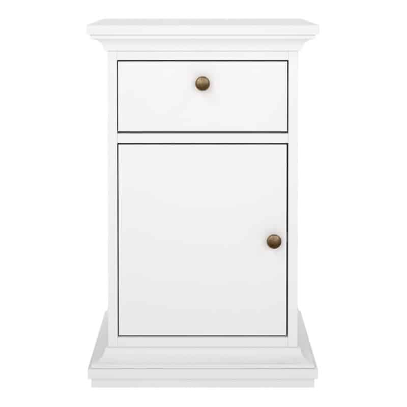 Furniture To Go Paris Nightstand 1 Door 1 Drawer White The Home and Office Stores