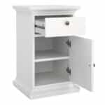Furniture To Go Paris Nightstand 1 Door 1 Drawer White The Home and Office Stores