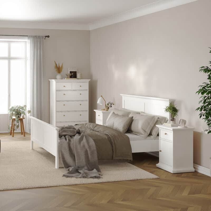 Furniture To Go Paris Nightstand 1 Door 1 Drawer White The Home and Office Stores