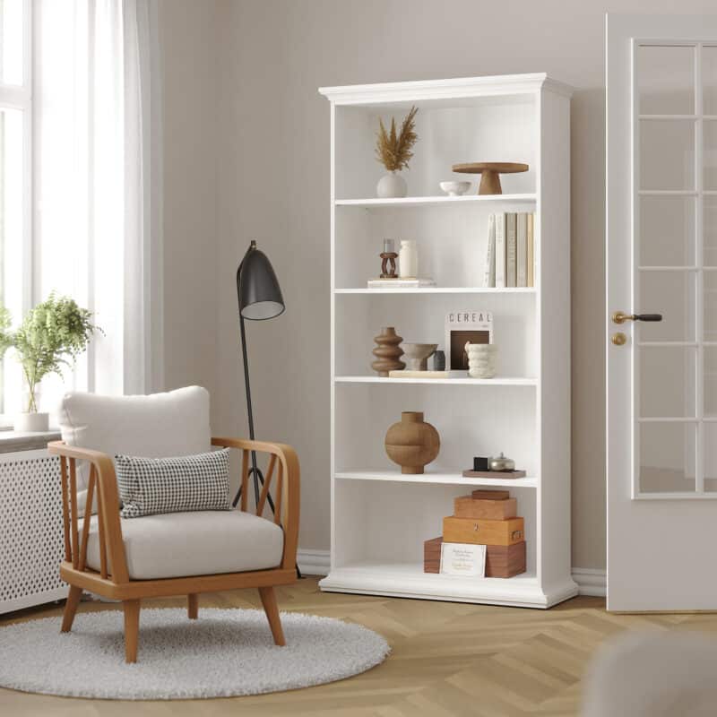 Furniture To Go Paris Tall Bookcase White The Home and Office Stores