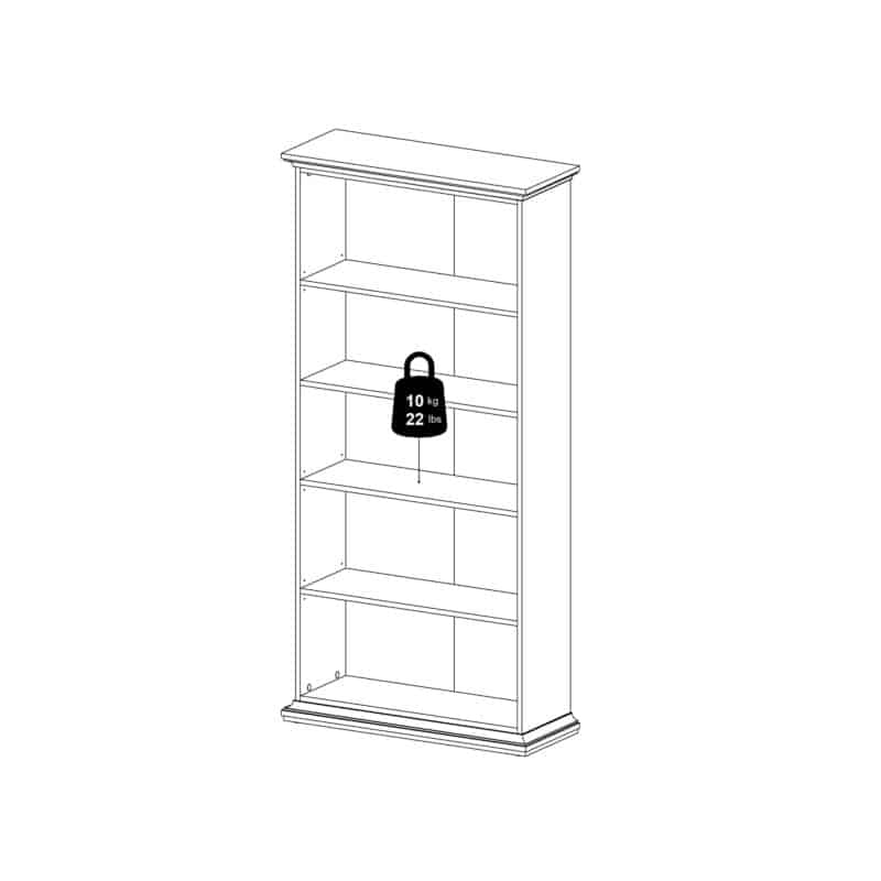 Furniture To Go Paris Tall Bookcase White The Home and Office Stores