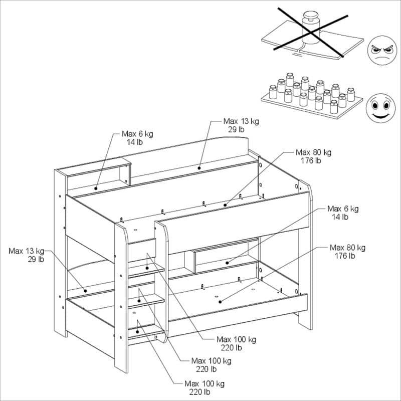 Parisot Salto Bunk Bed The Home and Office Stores